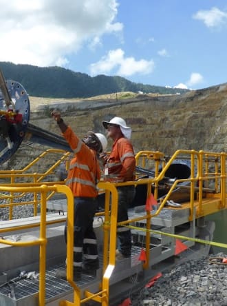industrial mine hoses in action for pit dewatering
